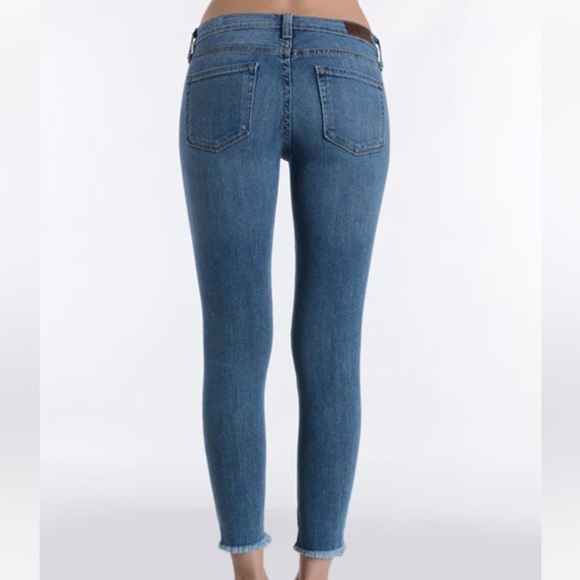 JUST BLACK DENIM DARK WASH DISTRESSED MID RISE SKINNY JEANS SIZE 25 - Picture 11 of 12